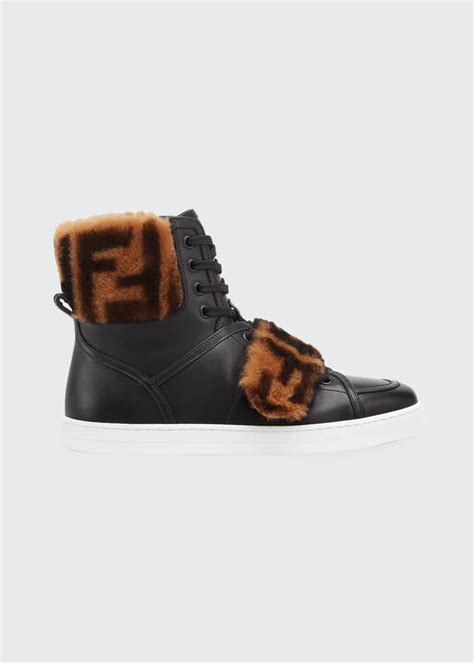 fendi shoe socks|fendi shearling leather sneakers.